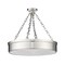 Z-Lite Anders Semi Flush Mount, 3-Light, 22 In.W x 21.25 In.H, Polished Nickel/marbling 1944SF22-PN-LED - alternate 6